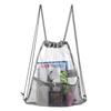 Men/Women Waterproof Clear Backpacks Transparent Drawstring Knapsack Large Capacity Outdoor Sports Bags Teenager Backpack