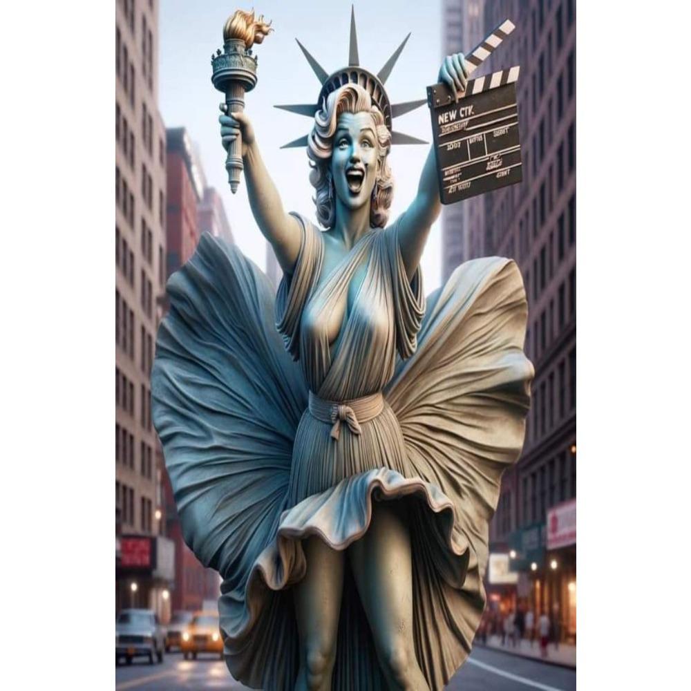 Vintage Metal Tin Sign Liberty Goddess Wall Art Decor For Living Room Bedroom