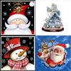 Panta Store 5D Полная Алмазная Картина Санта Снеговик Круглая Алмазная Вышитая Мозаика Украшение Дома Узор