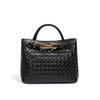 New Niche Design Metal Rope Buckle Woven Tote Bag Daily Commute Large Capacity Retro Women's Shoulder Bag