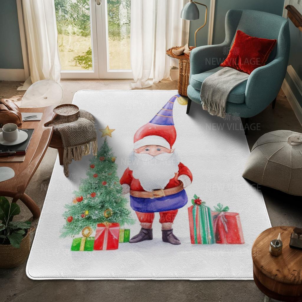 Ковер у входа в дом Домашний коврик у двери Гостиная Ванная Комната Ноги ванная комната Нескользящие коврики с водопоглощением для ванной Счастливого Рождества зима