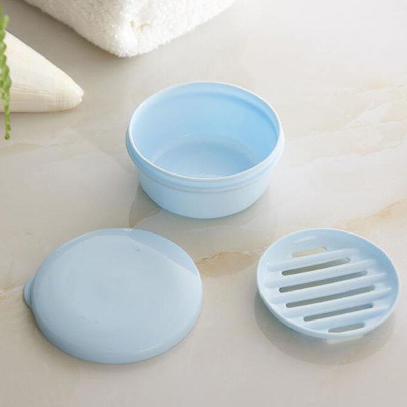 Creative Travel Portable Soap Box Bathroom with Lid Drain Soap Holder