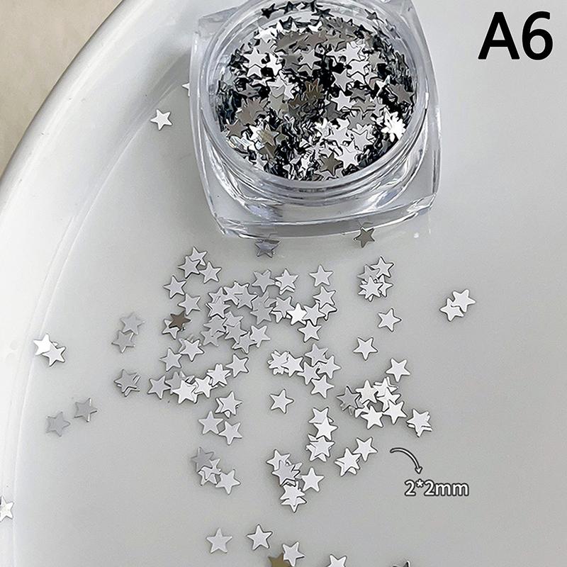 Holographic Laser Star Love Sequins Nail Glitter Gold Silver Sequin Mix Size Paillette Diy Design Nail Art Decorations Tool