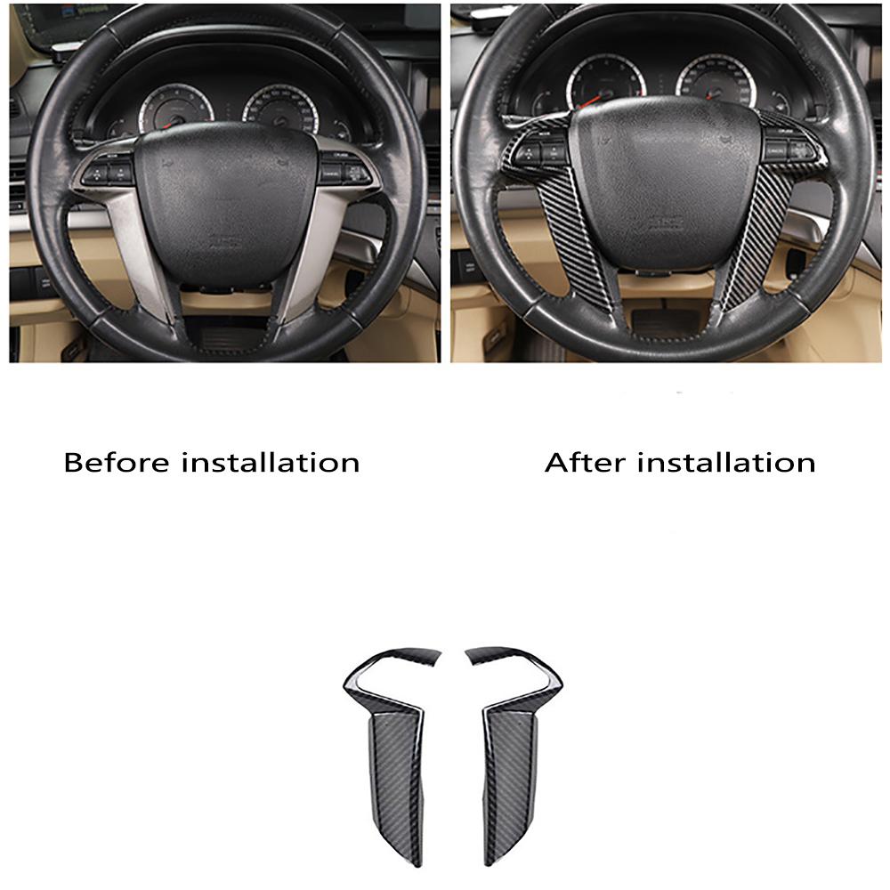 2 шт. Накладка на рулевое колесо под карбон для Honda Accord 2008-12