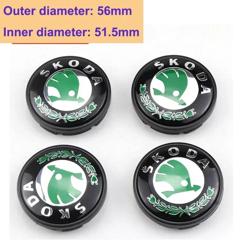 2025 New 56/60/65mm Car Wheel Center Cover Caps for Skoda Logo Superb Kamiq Octavia A7 Tour Yeti Fabia Rapid Kodiaq RS Karoq Met