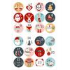 Merry Christmas Gift Stickers Advent Calendar Number Paper Stickers Gift Packaging Labels Decor Greeting Album Lable Stickers