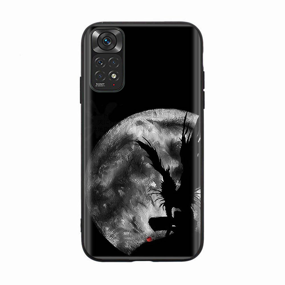 Черный чехол для Samsung Note 20 Lite S24 Ultra S23 A03 A05 A06 A11 A71 A15 A16 A13 A24 A25 A33 A52 A53 A50 M55 M35 Plus D-60 Тетрадь смерти Рюк