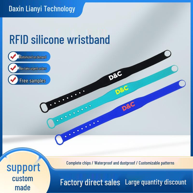 Настраиваемый силиконовый браслет NFC - RFID-браслет для печати для парков развлечений и бассейнов