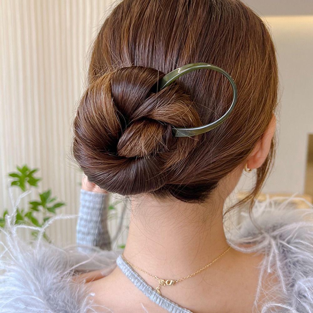 Design Tool Headdress U Shape Hairpin Acetic Acid Hair Stick Women Hair Accessories Chinese Hairpin