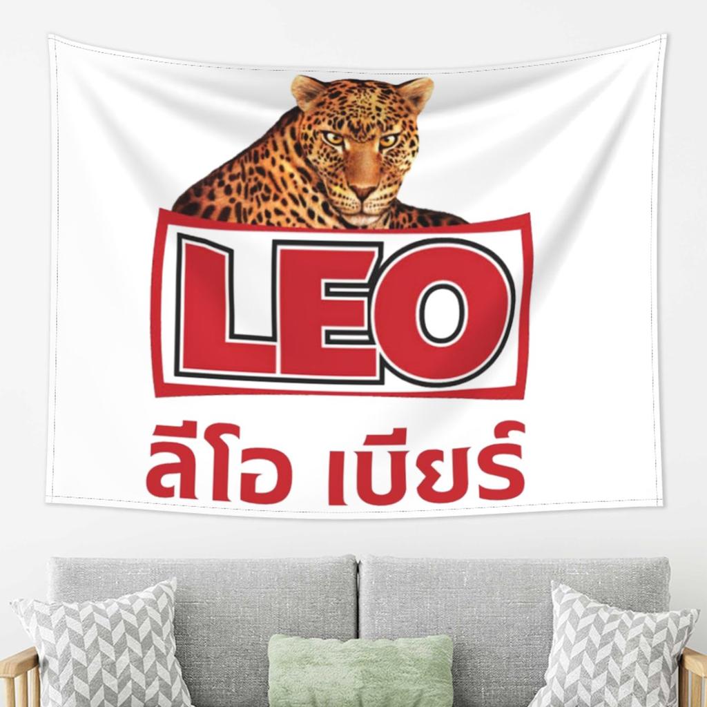 Leo Beer Bangkok Tapestry Wall Hanging Aesthetic Home Decoration Tapestries for Living Room Bedroom