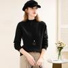TUHUANG Women's Cashmere Wool Blend Half-High Neck Sweater