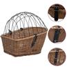 VidaXL Rear Bicycle Basket with Lid 55x31x36 Cm Natural Willow
