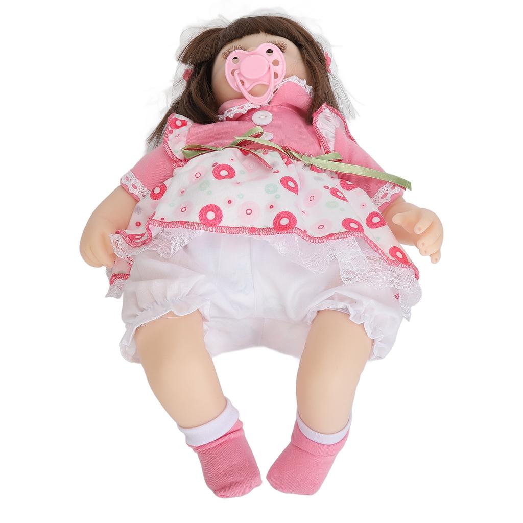 42 см кукла реборн игрушка высокая имитация гибкие суставы горошек принт платье реалистичная кукла с бантом