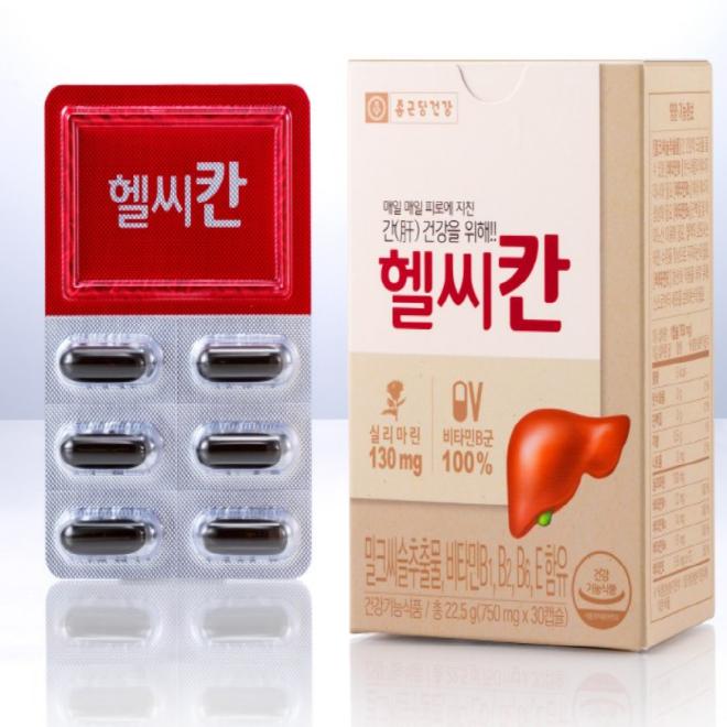(Сделано в Корее) Chong Kun Dang Health Healthy Khan Пищевая добавка с расторопшей (30 таблеток по 2 шт.)