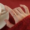 Нефритовое кольцо Кои Женское Легкая Роскошь Нишевый Премиальный Сенс Новый Китайский Вегетарианское Кольцо Кольцо на Указательный Палец Покрытие Французским Процессом