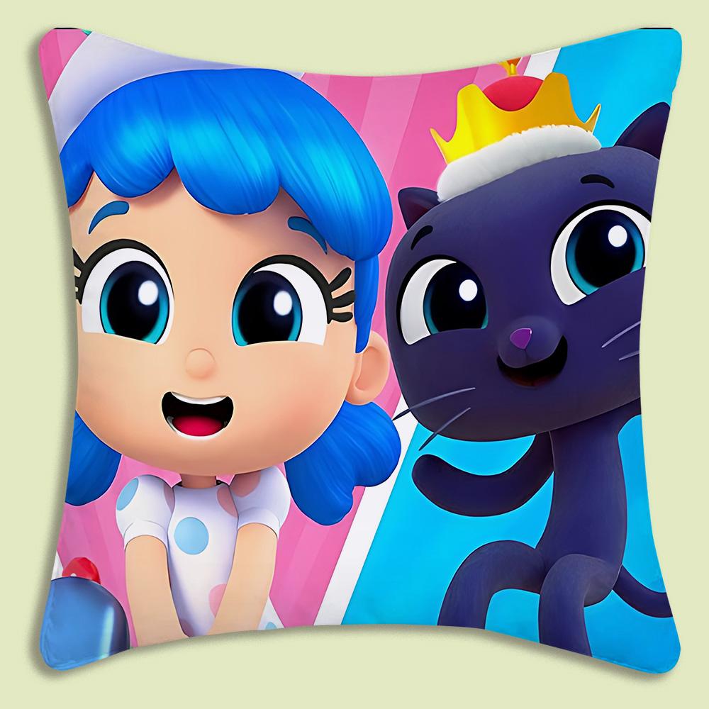 True and The Rainbow Kingdom Pillow Covers Cartoon Sofa Decorative Home Doublesided Printing Short Plush Cute Cushion Cover