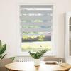 Double Roller Blind Light Grey 90x150 Cm Fabric Width 85.9 Cm Polyester