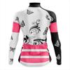 Women's Cycling Jersey RKC Sports Long Sleeve UV Protection Polyester Butterfly Print