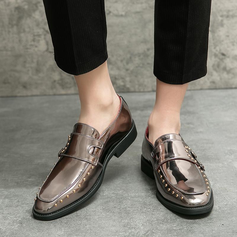 Модные мужские мокасины Slip on Social Shoes Уличная модная обувь для вождения Деловая повседневная свадебная обувь Мужская кожаная обувь для ночного клуба и вечеринок