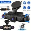 Car Dash Cam 4 Channel Video Recorder Black Box Driving Camera FHD 1080P Front Left Right Rear Night Vision Loop Recording Car Assecories