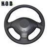 Черный чехол на руль из искусственной кожи, сшитый вручную чехол на руль автомобиля для Suzuki Jimny 2007-2012