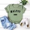 Malfoy1980 Футболка Вдохновленная Волшебным Фильмом Мир Волшебников Рубашка Винтажные Футболки Школы Волшебников Женские Рубашки с Драко Малфоем