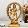 Golden Metal Handicraft Shiva Idol Natraj Statue for Home Decor Dancing Shiva Natraja/Natrajan Showpiece Figurine Murti Deccoration
