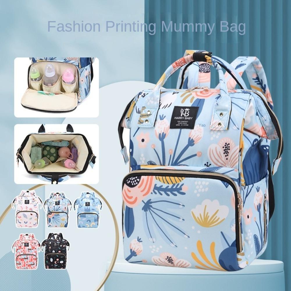 Multi-function Baby Diaper Organizer Print Nappy Backpack Portable Mummy Bag Travel