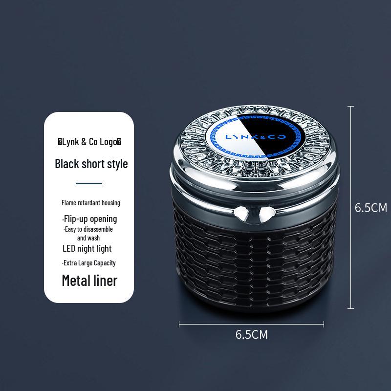 Светодиодная пепельница с крышкой для Lynk & Co New Energy ZERO (Модели 01, 02, 03, 05, 06, 09)