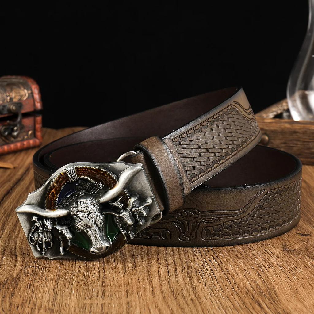 Kull Bull бычий рог, мужской кожаный ремень, коровья голова, скелет, украшение в западном ковбойском стиле, женские джинсы, пояс