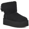 UGG Cow Split Leather Solid Thick Sole Short Snow Boots Women Snow Boots Black 1158267-BLK