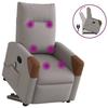 VidaXL Recliner Massage Chair Taupe Fabric 3324019