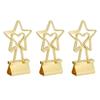 100 Pcs  Clips Star Shape Paper Clamps Hollow Long Tail Stationery Clip for School Office Gold