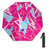 1 шт. Автоматический зонт с ветроустойчивыми спицами и быстросохнущей поверхностью для путешествий на открытом воздухе с креативным граффити-прикосновением