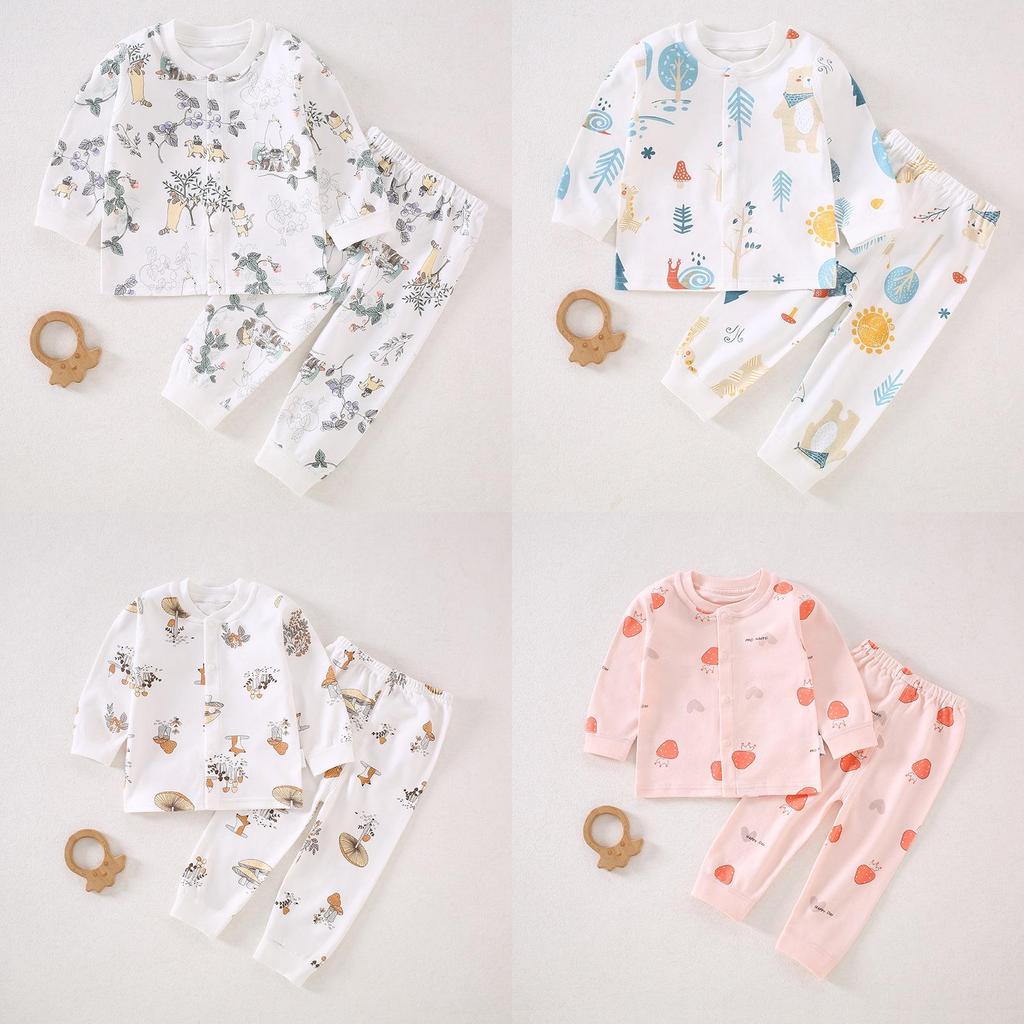 Baby Toddler Cotton Underwear Set With Cartoon And Striped Patterns For All Seasons