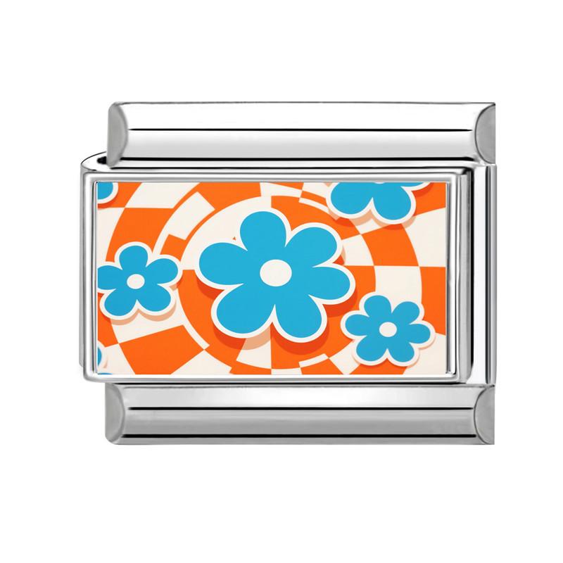 Новая серия Brilliant Colorful Flower Butterfly Итальянские Шарм-Звенья Подходят для 9-мм Браслета из Нержавеющей Стали Женские Мужские DIY Изготовление Украшений