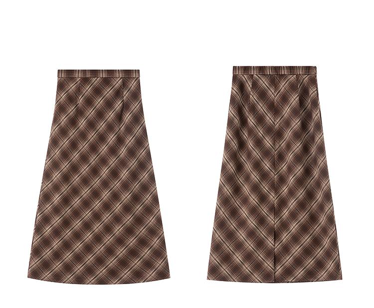 [Same as in the mall] Lagogo Lago Valley new high waisted comfortable Maillard patterned skirt