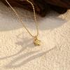 Hot-selling stainless steel octagram necklace in Europe and America, personalized versatile star moon pendant, exquisite collarbone chain jewelry
