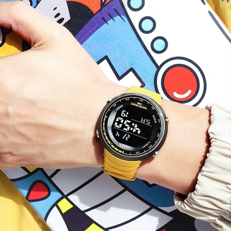 SMAEL Мужские часы, цифровые 50 м, водонепроницаемые спортивные наручные часы, секундомер, будильник, мужские часы с автоматической датой 1925, военные цифровые часы