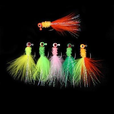 6 шт. 6 цветов крючки для ловли марабу краппи джиг головка крючок для подледной рыбалки панфиш синежаберный форель судак рыболовный крючок