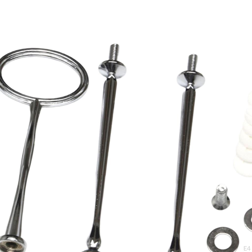 Cake Plate Stand Handle Hardware Rod Metal Dessert Holder 3 Tiers Cupcake Tray