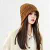 Осень и зима новая универсальная вязаная шапка с лямками женская теплая и холодная шапка для защиты ушей показывает лицо маленькая модная шерстяная шапка