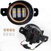 2 X Angel Eye Fog Light Assembly For Nissan X-Trail Rogue T32 2014 2015 2016 Car LED Lens Fog Daytime Running Lamp DRL H11 12V