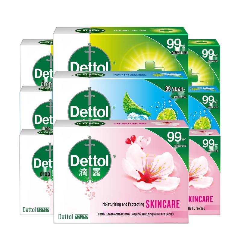Dettol Мыло туалетное 9 шт. в упаковке, разные ароматы, по 105 г каждое