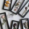 Dried Rose 3D Display: Double-Sided Transparent Frame for Preserved Flowers - Elegant Table Decor