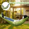 Cooling Mesh Hammock Portable Outdoor Camping Swing Sturdy Ice Silk Hanging Bed Garden