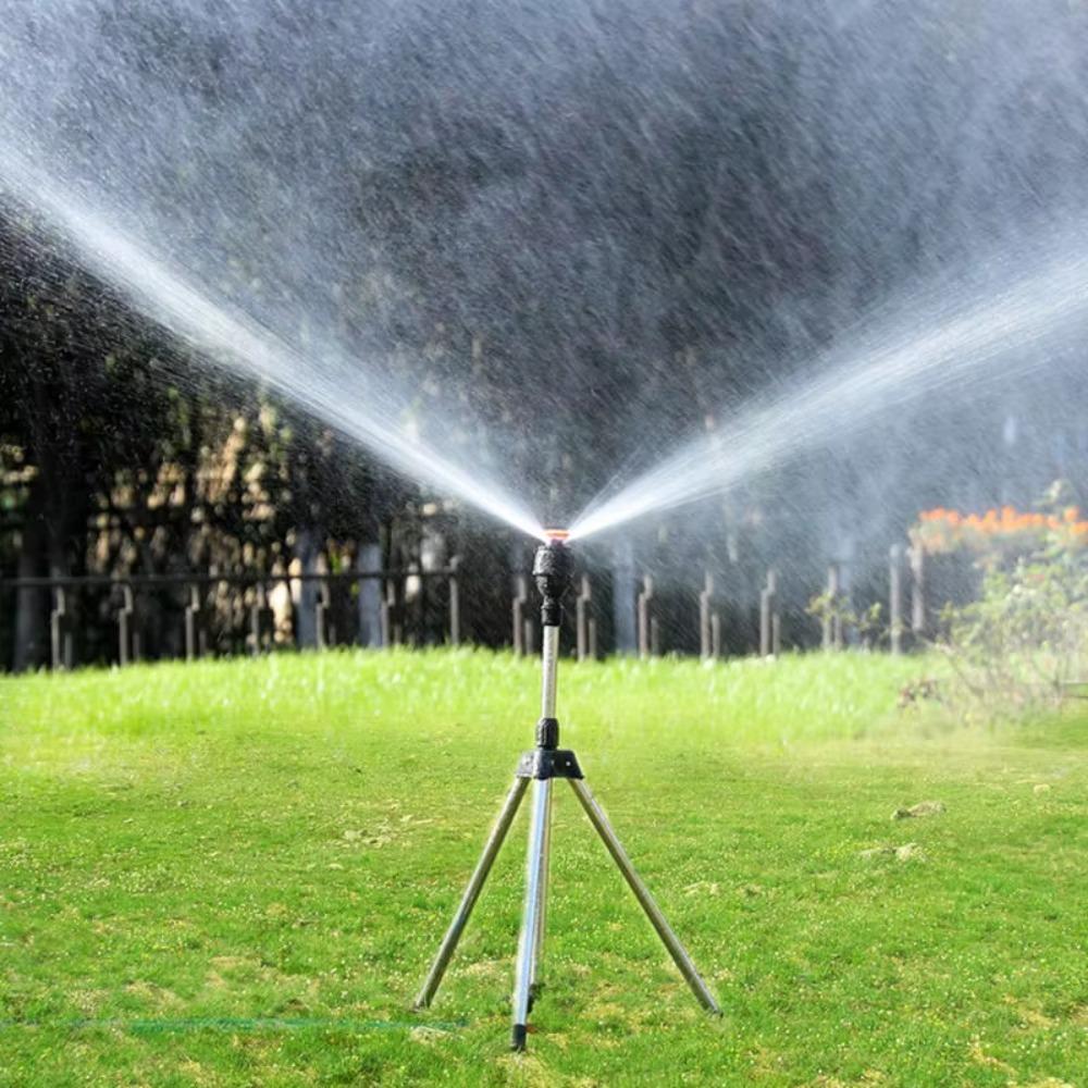 Telescopic Irrigation Sprinkler Head 360°Rotary Rotating Sprayer Tripod Sprinkler  Horticultural