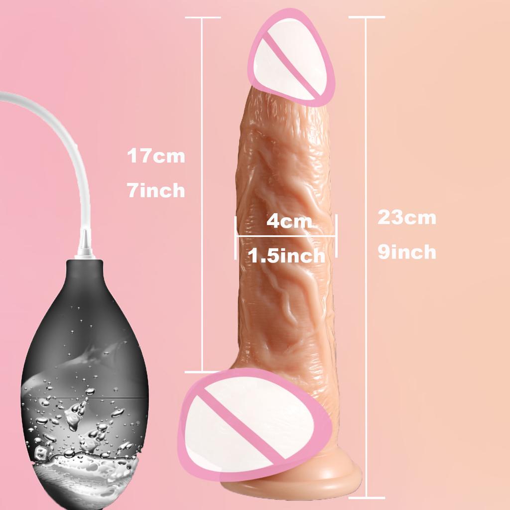 Реалистичный спрей-водяной дилдо Эякулирующий Струящийся Пенис Взрослый Сильная Присоска Женская Мастурбация Большой Член Секс-Игрушки Для Женщин