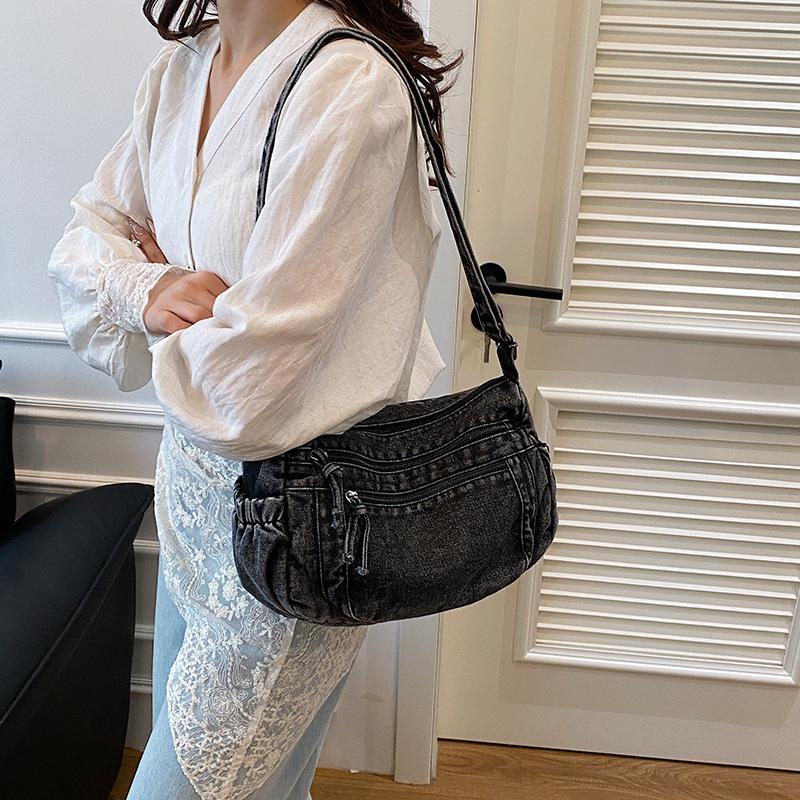 Рюкзак женский в стиле ретро из денима на одно плечо, дорожная сумка через плечо Grand