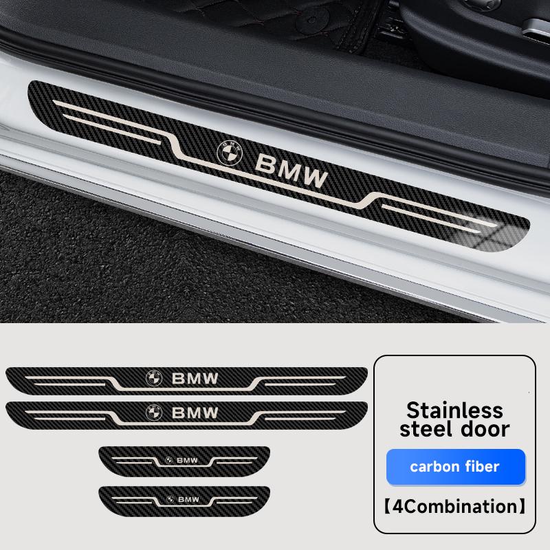 Stainless Steel Car Door Sill Scuff Plate For BMW M M3 M5 X1 X3 X5 X6 E90 E91 E92 E93 M3 E60 Anti-Scratch Seal Tang Protection